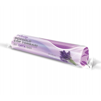 Büzgülü Çöp Torbası Orta Boy Lavanta Kokulu ( 55x60 )